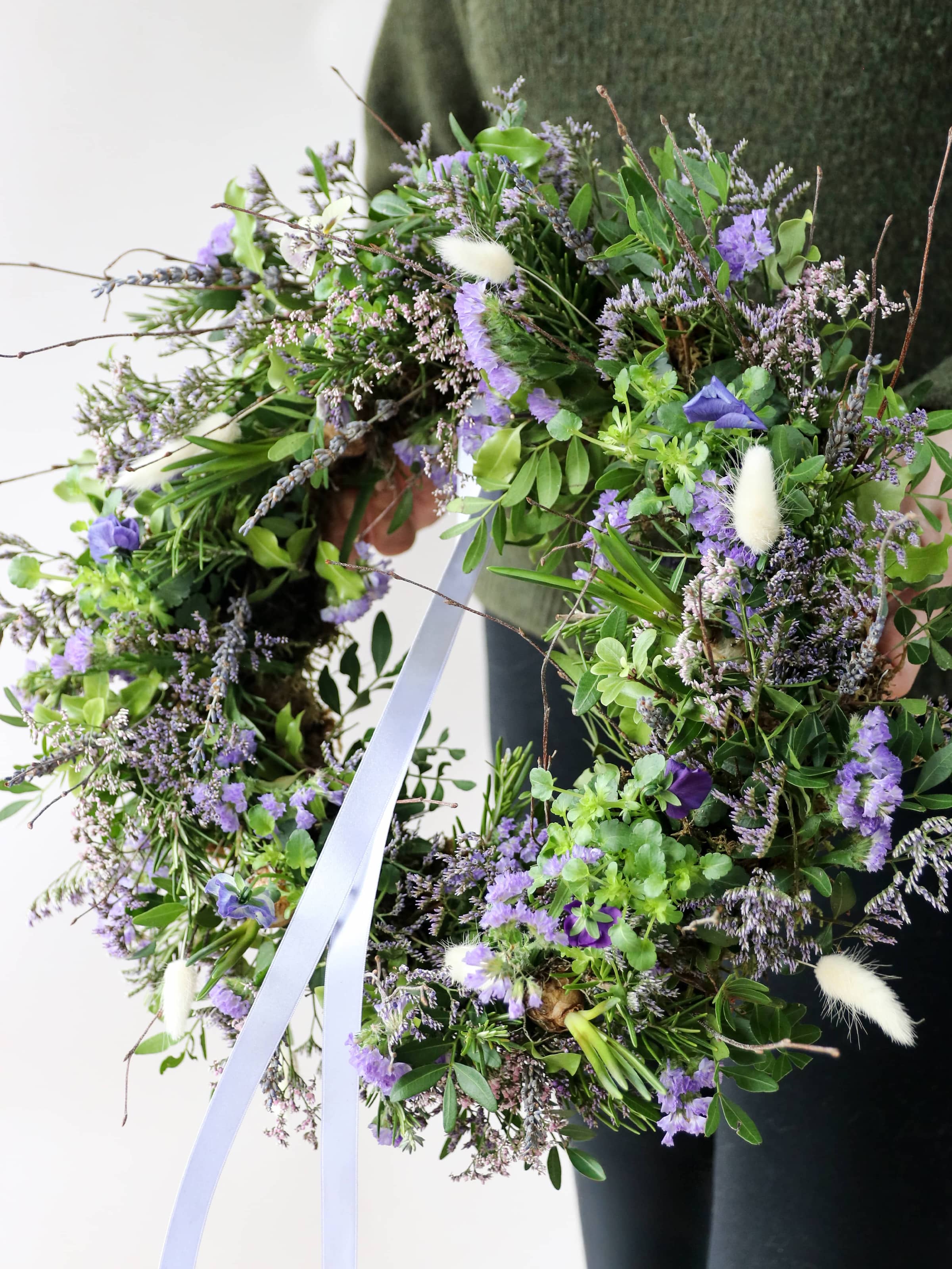 16" Purple & Lilac Spring Wreath