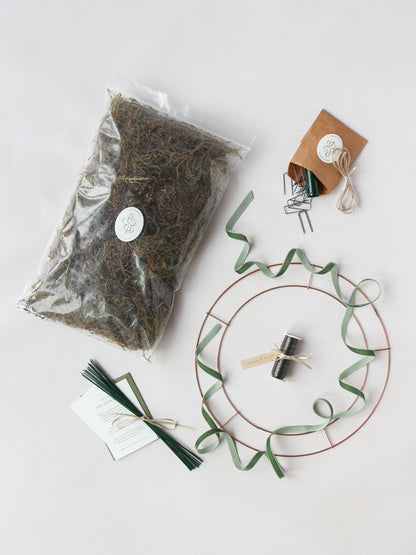 DIY Christmas Wreath Making Basic Kit - 14"