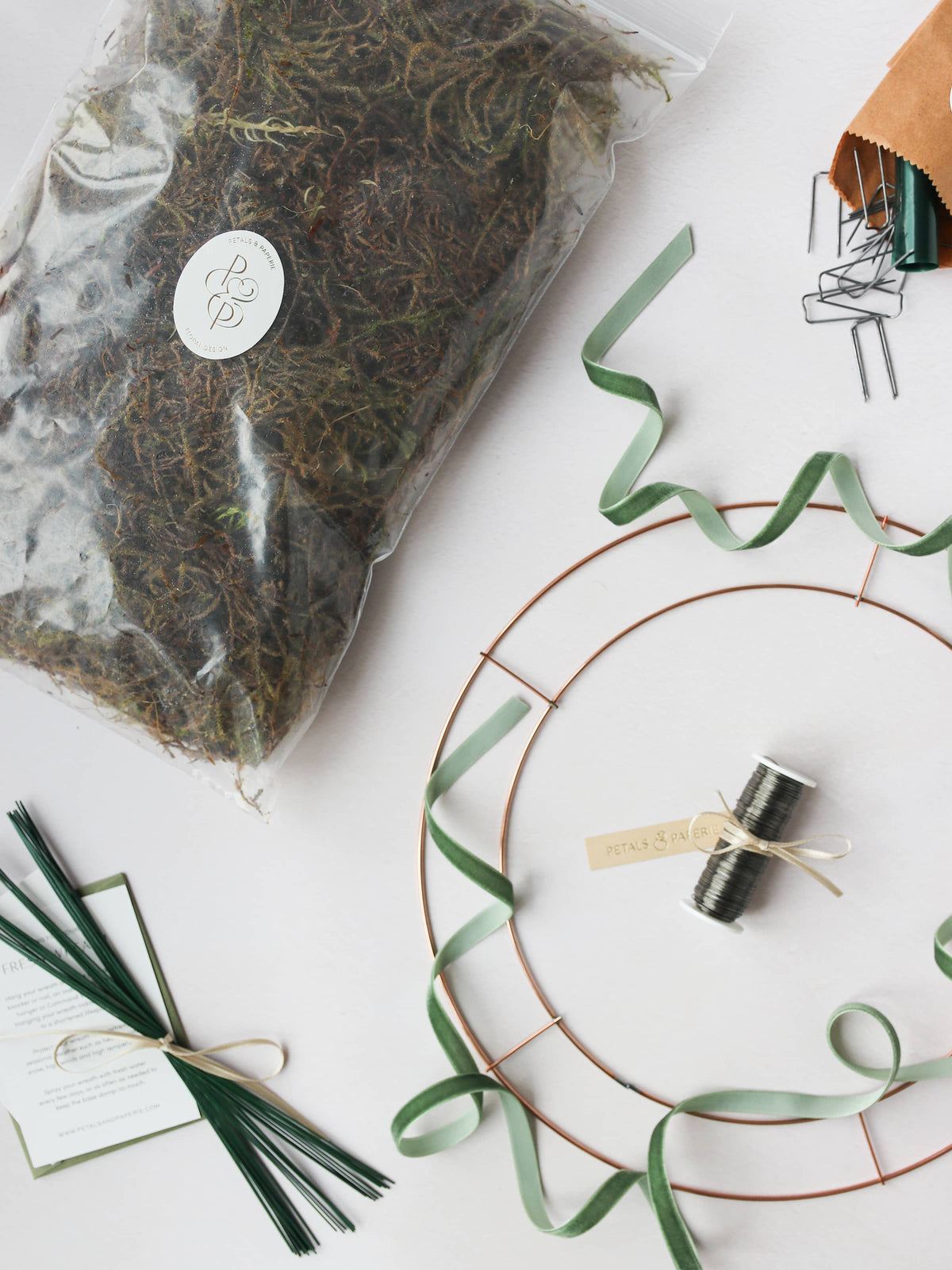 DIY Christmas Wreath Making Basic Kit - 14"