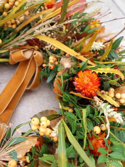 'Autumn Glow' - Luxury Fresh Autumn Door Wreath