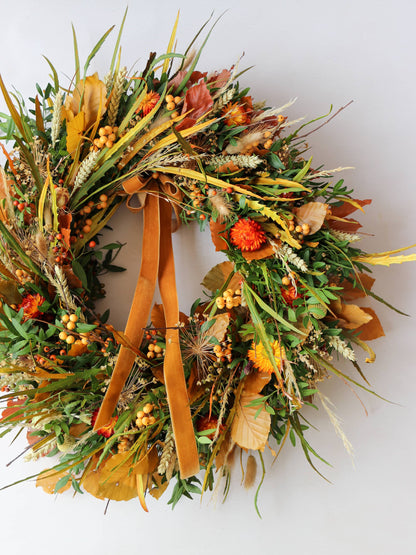 'Autumn Glow' - Luxury Fresh Autumn Door Wreath