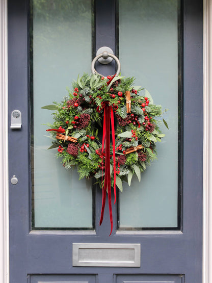 The 'Merry Berry' - Luxury Fresh Christmas Door Wreath
