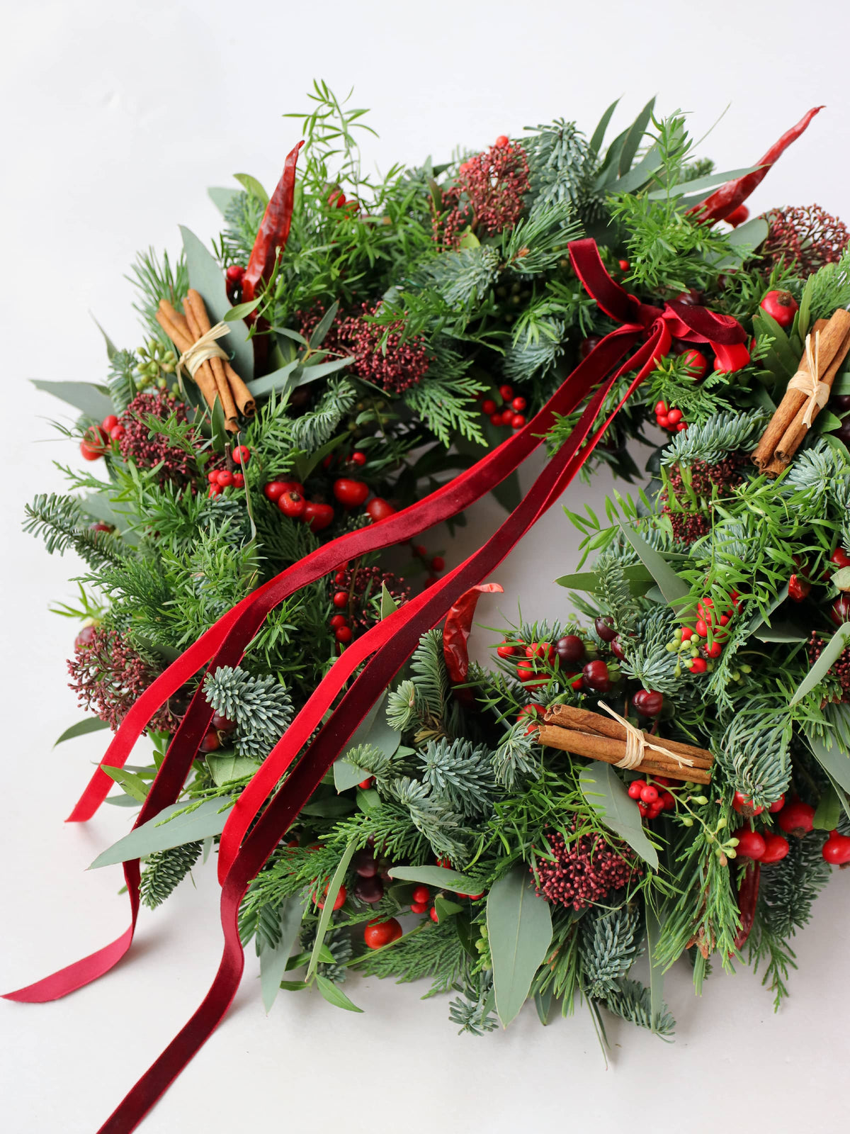 The 'Merry Berry' - Luxury Fresh Christmas Door Wreath