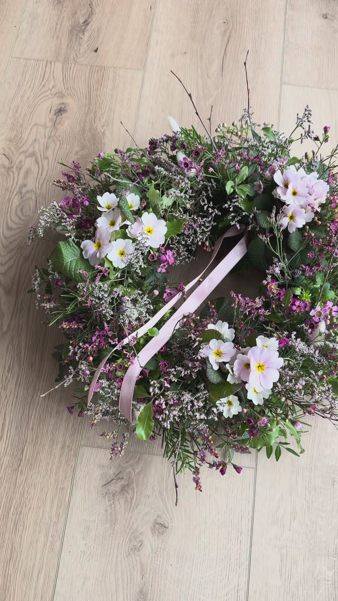 16" Pink Spring Wreath